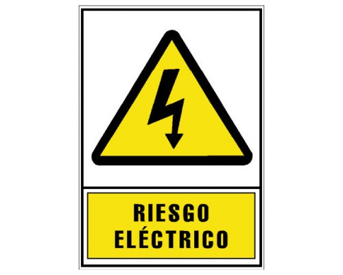 SEÑAL HOMOLOGADA AVISO RIESGO ELECTRICO 210x297MM PVC AMARILLO ARCHIVO2000 6172-03 AM (Espera 4 dias)